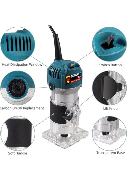 Alman FR-6128 Devir Ayarlı Formike Traşlama Freze 6 mm Set Hediyeli fiyatları
