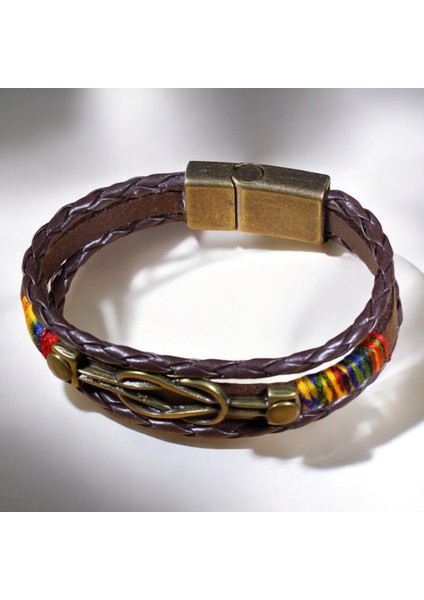 Denizci Düğümüyle Şıklığı Yansıtan Kahverengi Deri Bileklik fiyatları