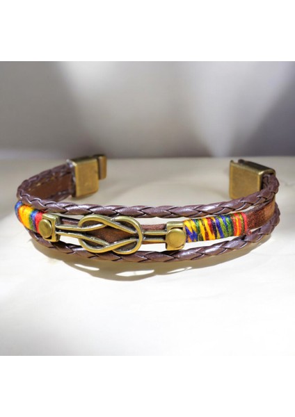 Denizci Düğümüyle Şıklığı Yansıtan Kahverengi Deri Bileklik modelleri