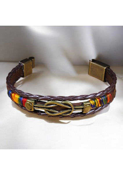 Denizci Düğümüyle Şıklığı Yansıtan Kahverengi Deri Bileklik fırsatları