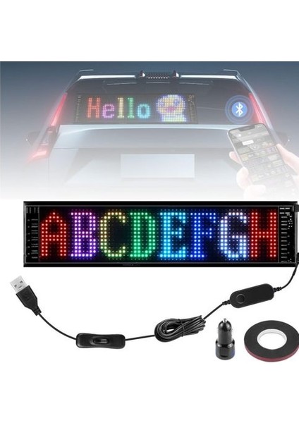 LED Matrix Panel Dijital Ekran Kumandalı App Kontrollü Oto Aksesuar Yayıncı Bilgisayar Odası