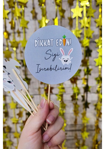 İlk Dişim Çıktı Kürdan Süsleri Cupcake Süsleri Diş Buğdayı 10'lu Paket