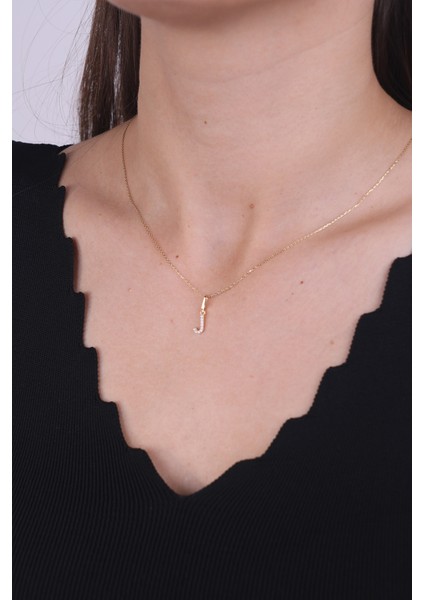 14 Ayar Altın Kolye - Bileklik - Küpe Charm Uç J Harfi fiyatları