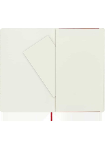 Yumuşak Kapak Çizgili Defter L Boy 13X21 cm 192 Sayfa Scarlet Kırmızı