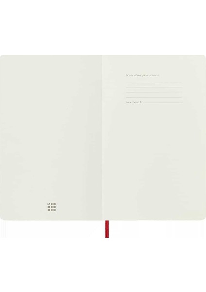 Yumuşak Kapak Çizgili Defter L Boy 13X21 cm 192 Sayfa Scarlet Kırmızı