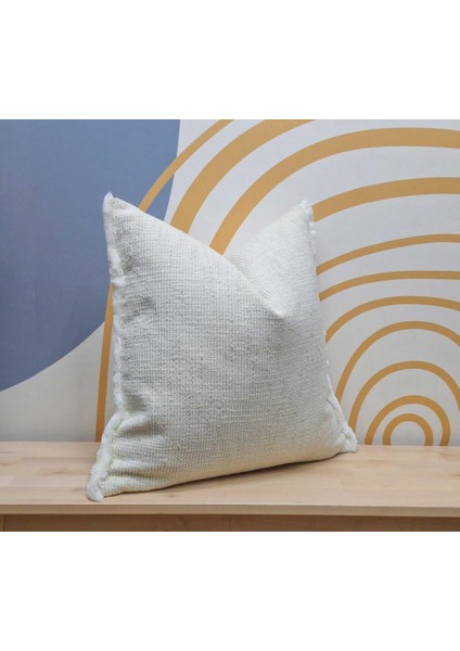 Kırık Beyaz Dokuma Kumaş Kırlent Kılıfı, Fırfırlı Kırlent Kılıfı fiyatları