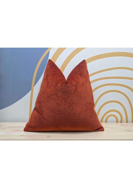 Terracotta Dokuma Kumaş Kırlent Kılıfı, Yumuşak Dokulu Kırlent Kılıfı