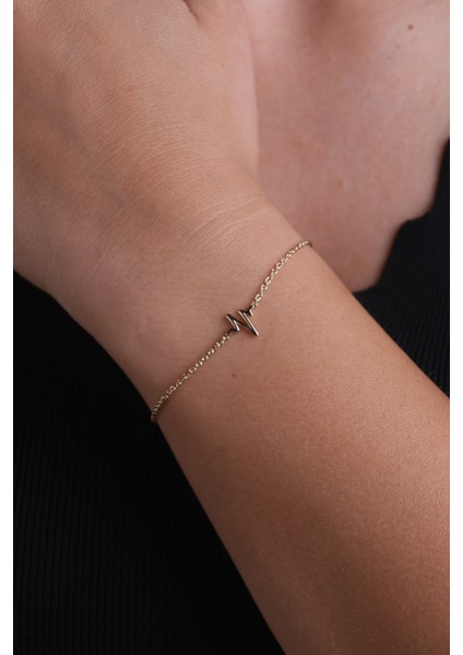 14 Ayar Altın Zincir Model Kalp Ritmi Bileklik modelleri