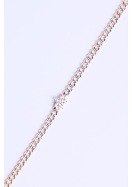 14 Ayar Altın Zincir Model Taşlı Yıldız Bileklik fırsatları