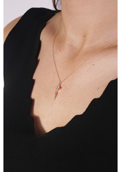 14 Ayar Altın Sallantılı Kuzey Yıldızı Kolye