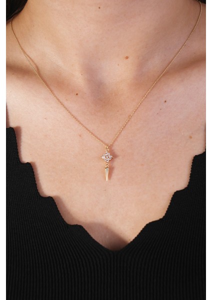 14 Ayar Altın Sallantılı Kuzey Yıldızı Kolye modelleri