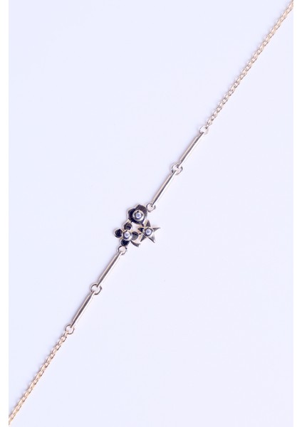 14 Ayar Altın Zincir Model Yıldız Kalp Yonca Şans Bileklik fırsatları