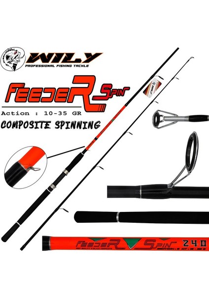 Feeder Spin Kamış 240 cm 10 - 35 gr