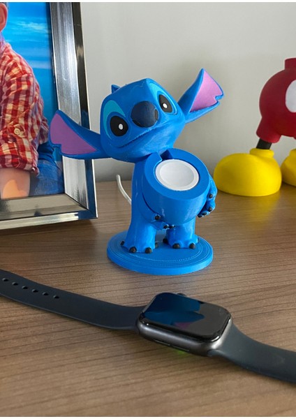 Apple Watch Stand Stitch El Boyaması Disney Figür Sevimli Uzaylı Akıllı Saat Standı