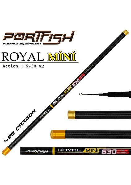 Mini Royal Carbon Göl Kamışı 630 cm 5-20 gr