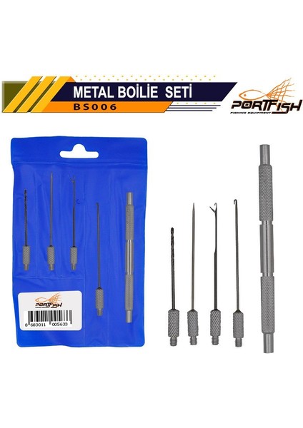 Metal Boili Şişi Seti 4 Lü
