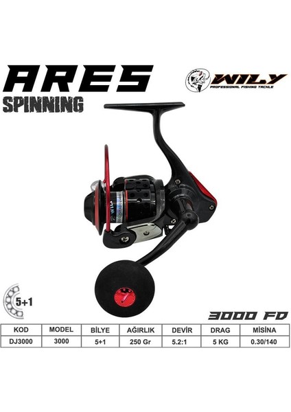 Ares 3000 Olta Makinası 5+1 Bb Kırmızı