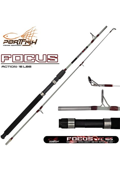 Focus 120 cm Vidalı Dolgu Tekne Kamışı 15 Lbs