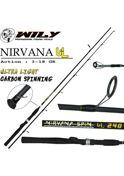 Nirvana Ul 240 cm Spin Kamış 3-18 gr