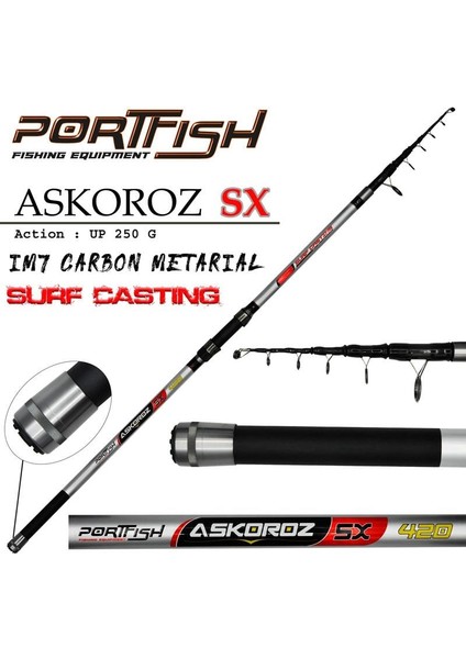 Askoroz Sx Surf Carbon Kamışı 100-250 gr 420 cm