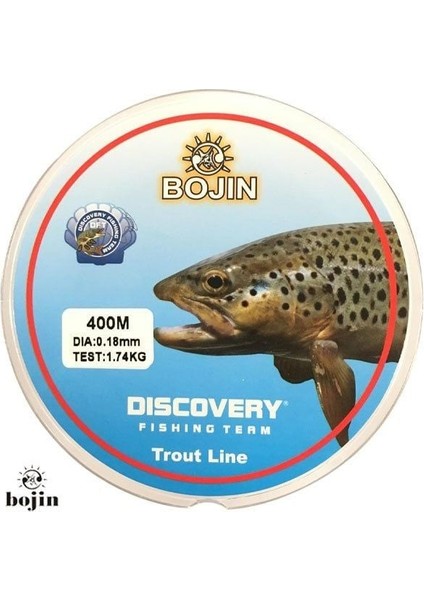 Bojin Alabalık Misinası 0.18 mm 400 M Şeffaf indirimleri