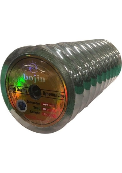 Bojin Dyneema Ip Misina 100M-0.50MM Yeşil 1/10