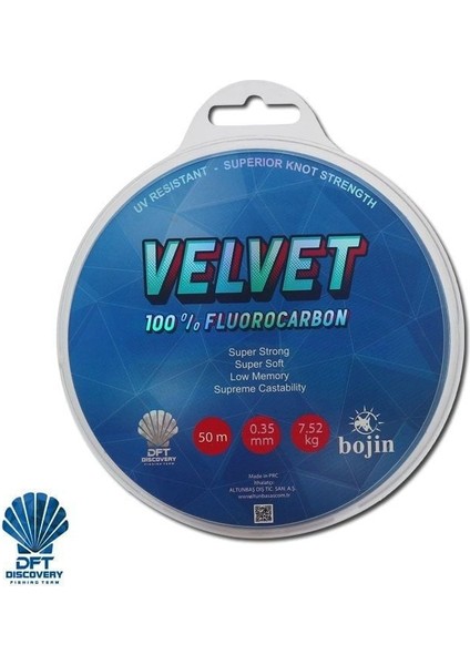 Bojin Velvet Fluorocarbon 50 M 0.35 mm Misina modelleri