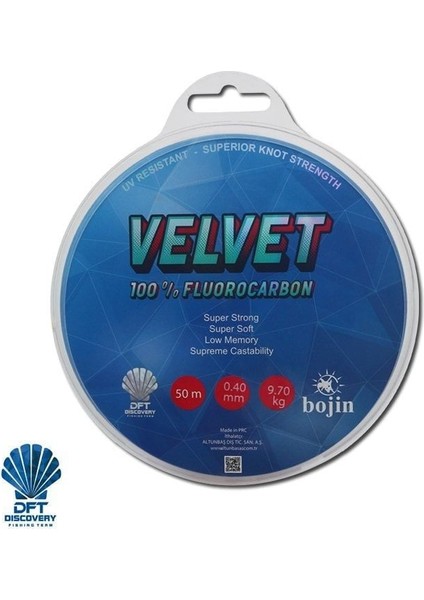 Bojin Velvet Fluorocarbon 50 M 0.40 mm Misina