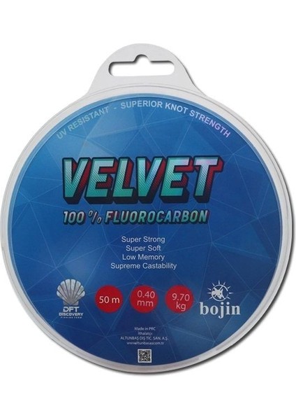 Bojin Velvet Fluorocarbon 50 M 0.40 mm Misina