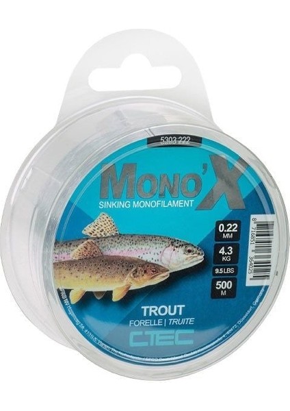 C-Tec Mono x Trout 0.26MM 500M Misina 1/1 fırsatları