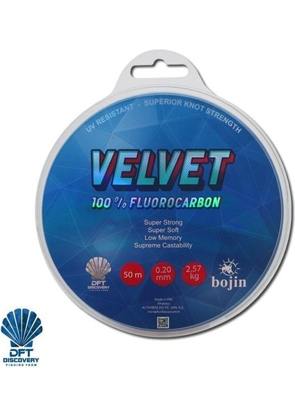 Bojin Velvet Fluorocarbon 50 M 0.20 mm Misina