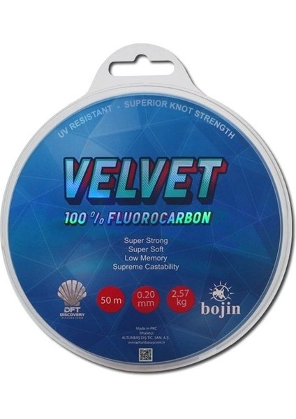 Bojin Velvet Fluorocarbon 50 M 0.20 mm Misina