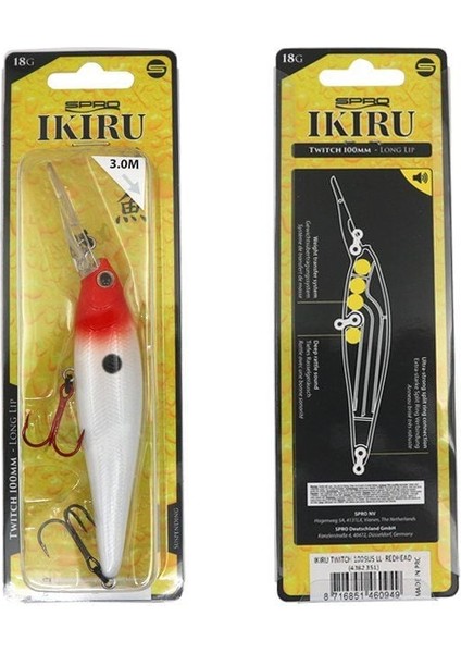 Ikiru Twitch Red Head 10CM 18 G Maket Yem 1/1 modelleri
