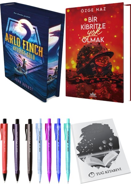 Bir Kibritle Yok Olmak 2 (Ciltli) Özge Naz ve Arlo Finch Ayışığı Gölü (Ciltli) John August 2'li Set + Armağan