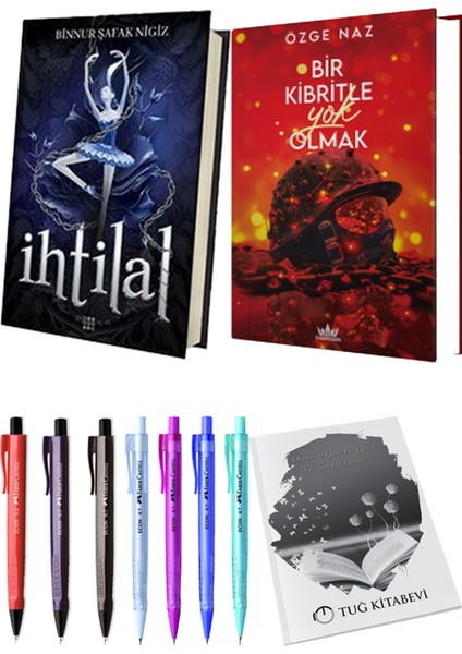 Bir Kibritle Yok Olmak 2 (Ciltli) Özge Naz ve İhtilal 1 Zelzele (Ciltli) Binnur Şafak Nigiz 2'li Set + Armağan