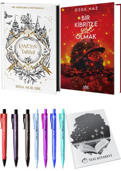Bir Kibritle Yok Olmak 2 (Ciltli) Özge Naz ve Lanetin Tarihi (Ciltli) Sena Nur Işık 2'li Set + Armağan