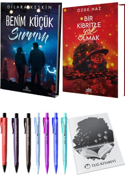 Bir Kibritle Yok Olmak 2 (Ciltli) Özge Naz ve Benim Küçük Sırrım 1 (Ciltli) Dilara Keskin 2'li Set + Armağan