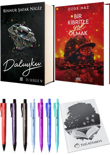 Bir Kibritle Yok Olmak 2 (Ciltli) Özge Naz ve Is Serisi 5 Daluyku (Ciltli) Binnur Şafak Nigiz 2'li Set + Armağan