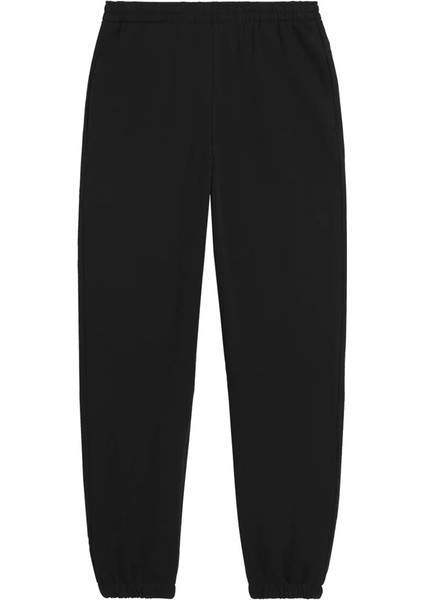 Beli Lastikli Paçası Lastikli Pamuklu Nefes Alan Nature Concept Regular Fit Jogger Siyah Eşofman Altı