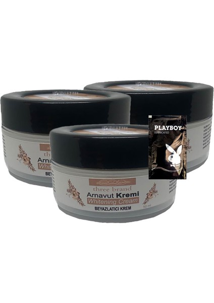 Arnavut Kremi Whitening Cream 3'lü Birden Bölgesel Aklık Kremi 50 ml + 1 Hediye Jel