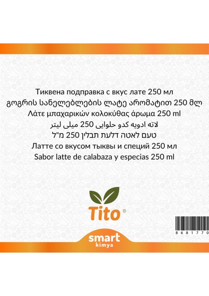 Pumpkin Spice Latte Aroması 250 ml