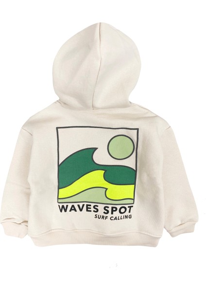 Waves Spot Kapüşonlu Erkek Bebek Sweatshirt