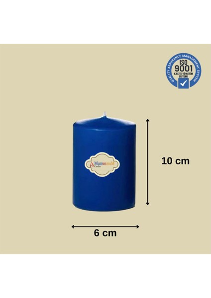 3 Lü Mavi Set Mum Çap :6 cm