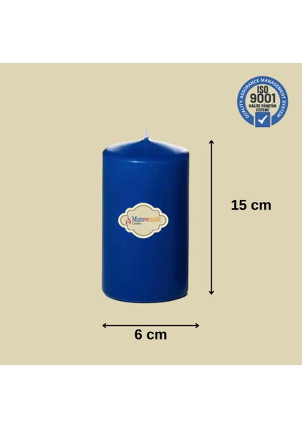 3 Lü Mavi Set Mum Çap :6 cm