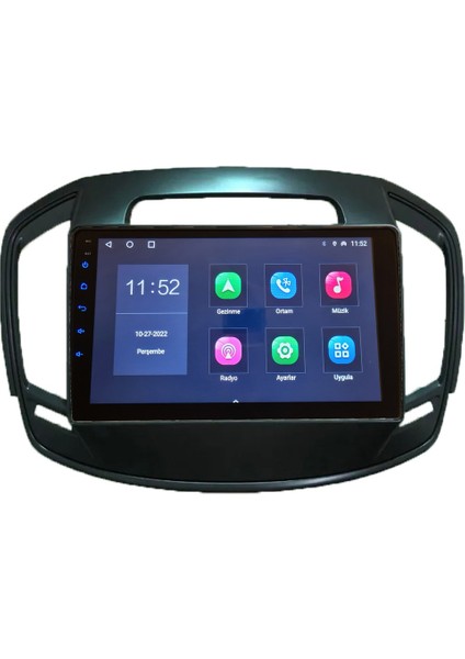 Opel Insignia 2013-2017 Android Sürüm 13 Kablosuz Carplay Navigasyon Multimedya 9 Inç Ekran 4G Ram + 64GB Hafıza Çerçeveli ve arka görüş kameralı