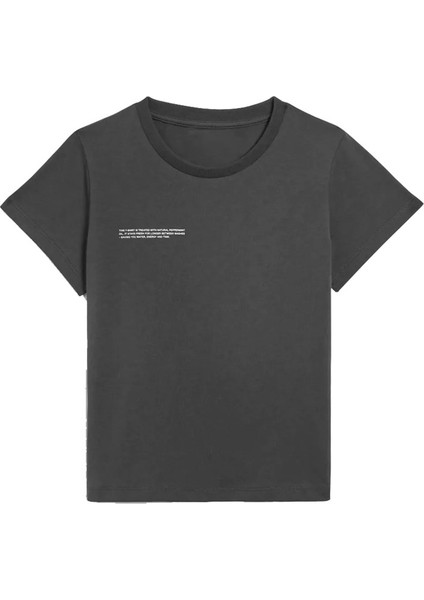 Füme Çocuk Unisex Nature Concept Baskılı Oversize T-Shirt