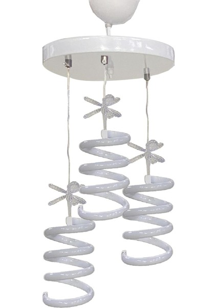 Rüzgar Led Avize 3lü Sarkıt Model Avize Beyaz