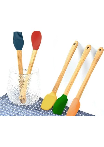 Bambu Silikon Spatula Seti 5 Li MİEN-456