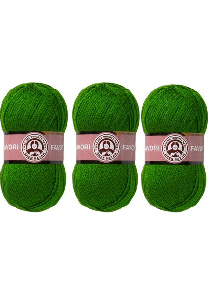 Favori Yeşil El Örgü Ipliği - 087 3 Adet