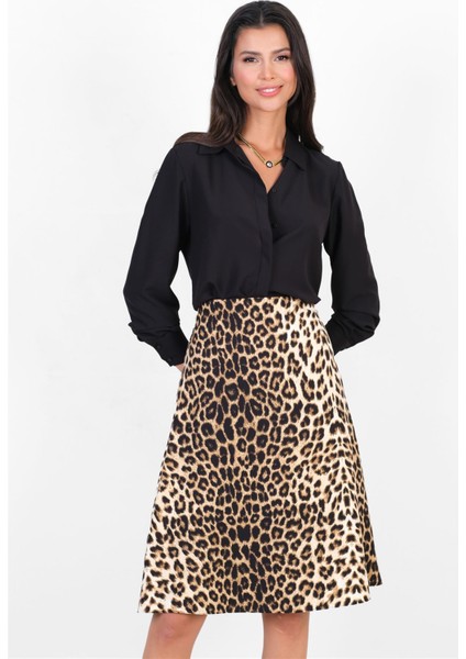 Dupuis Beli Lastikli Etek Kahve